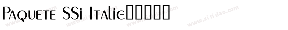 Paquete SSi Italic字体转换